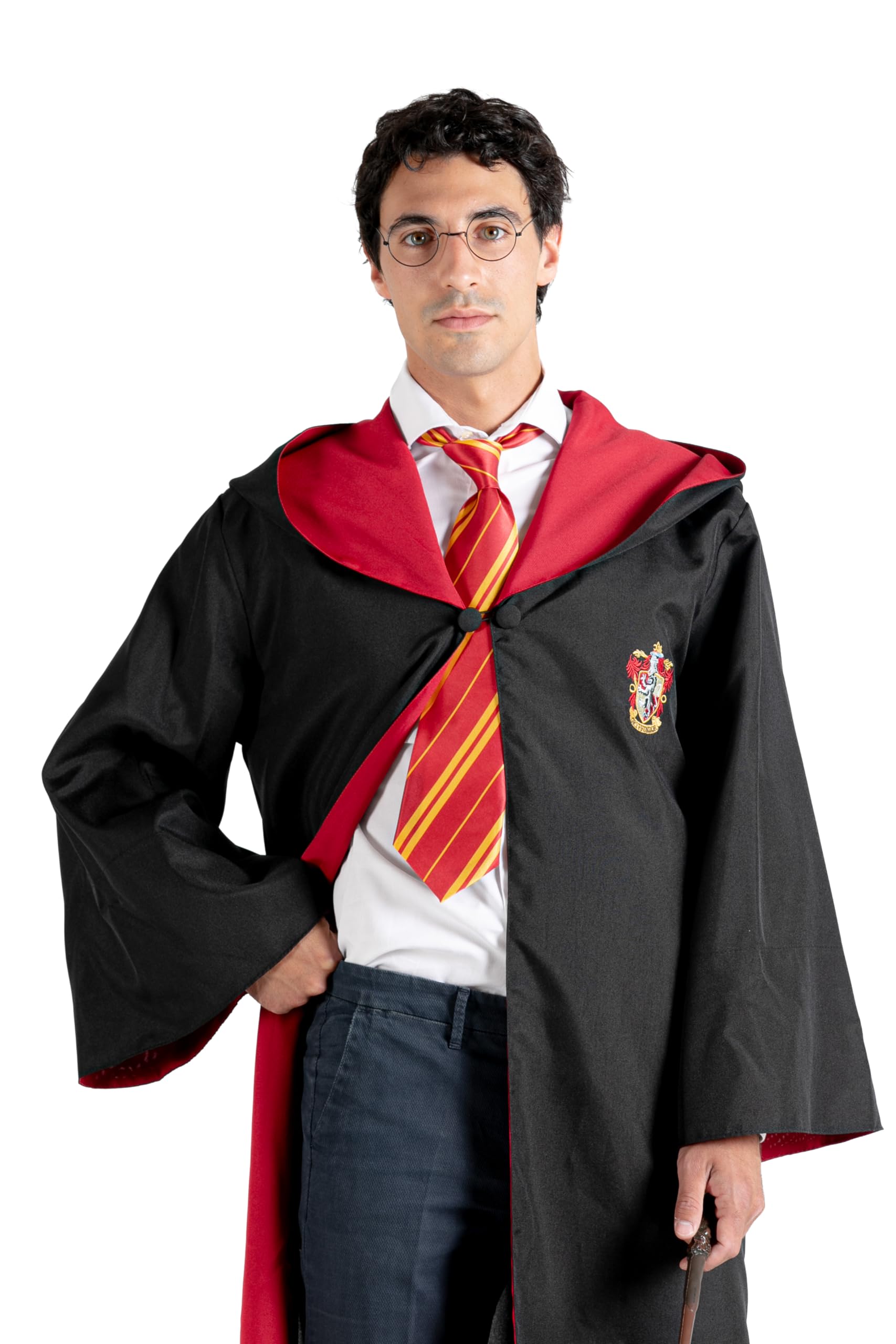 Cloak Cape Tunic Deluxe official Harry Potter Wizarding World (One size adult) with embroidered emblem and tie