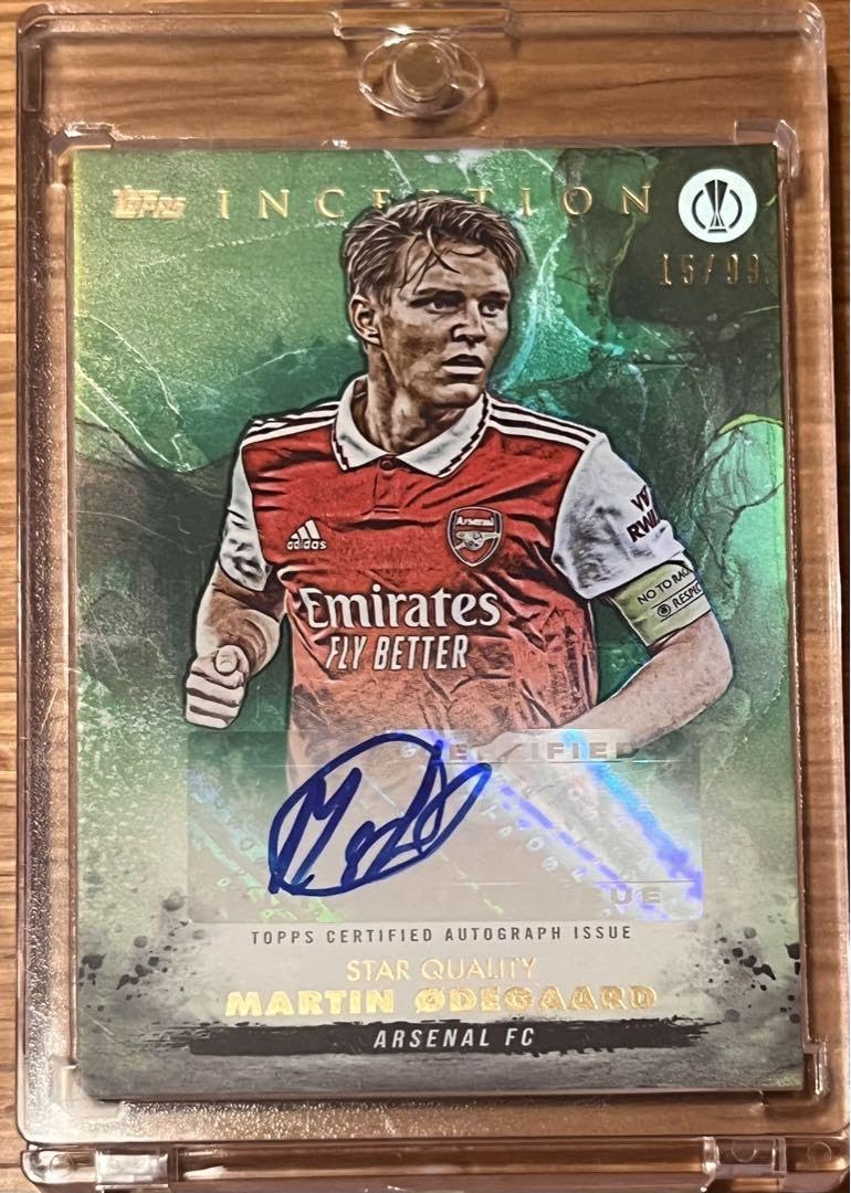 Amazon.co.jp: 1599 マルティンウーデゴール TOPPS アーセナル 直筆 
