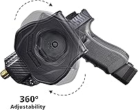 Vista 4 de OWB - Pala negra de desmontaje rápido - Funda KYDEX - Cintura exterior - Retención Posi-Click - 100% fabricada en EE. UU