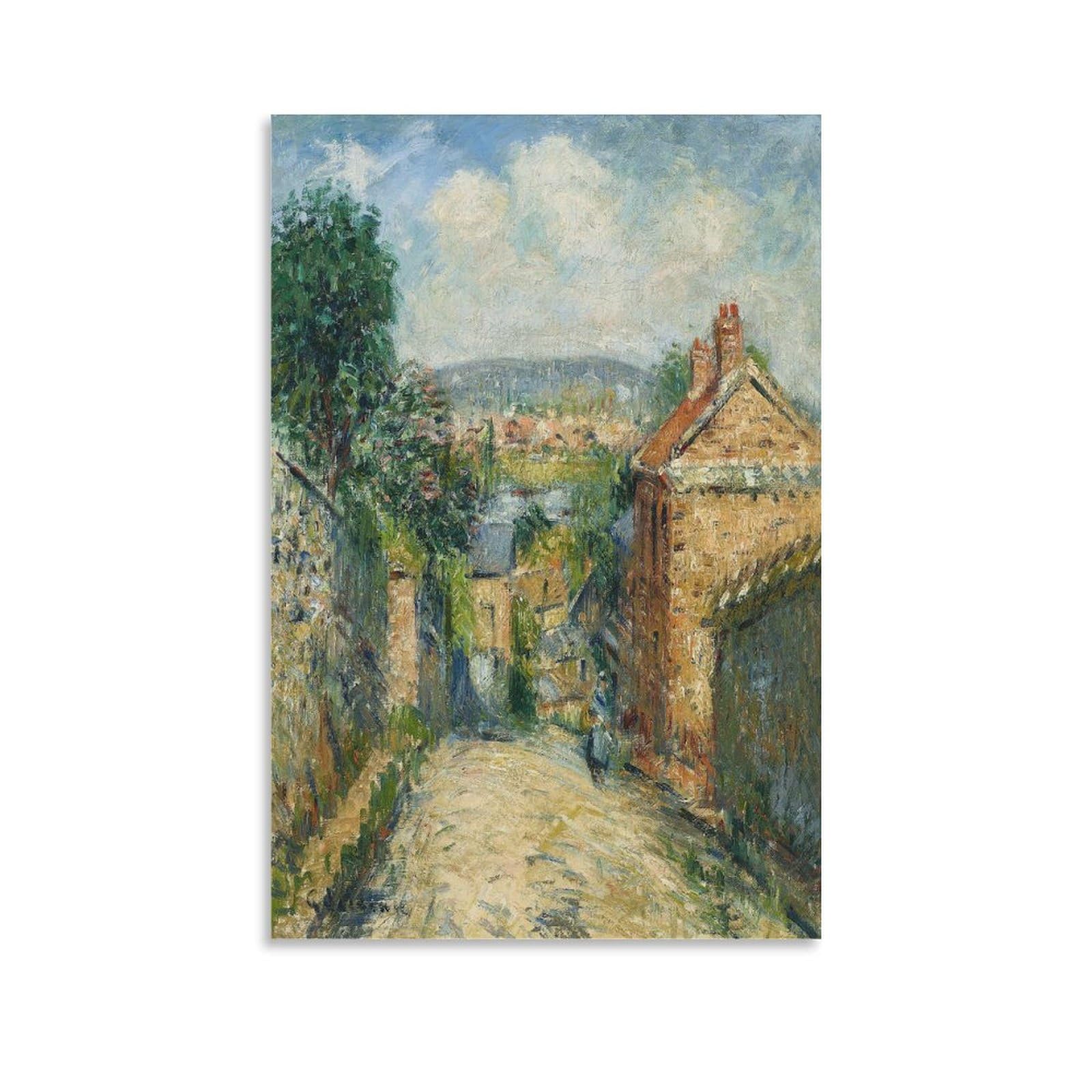 Gustave Loiseau,Rue Thuringe, Bonsecours, Rouen,art Prints,Vintage Art Poster Print Decorative Painting Canvas Wall Art Living Room Posters Bedroom Painting Unframe-Gustave Loiseau,Rue Thuringe, Bonse