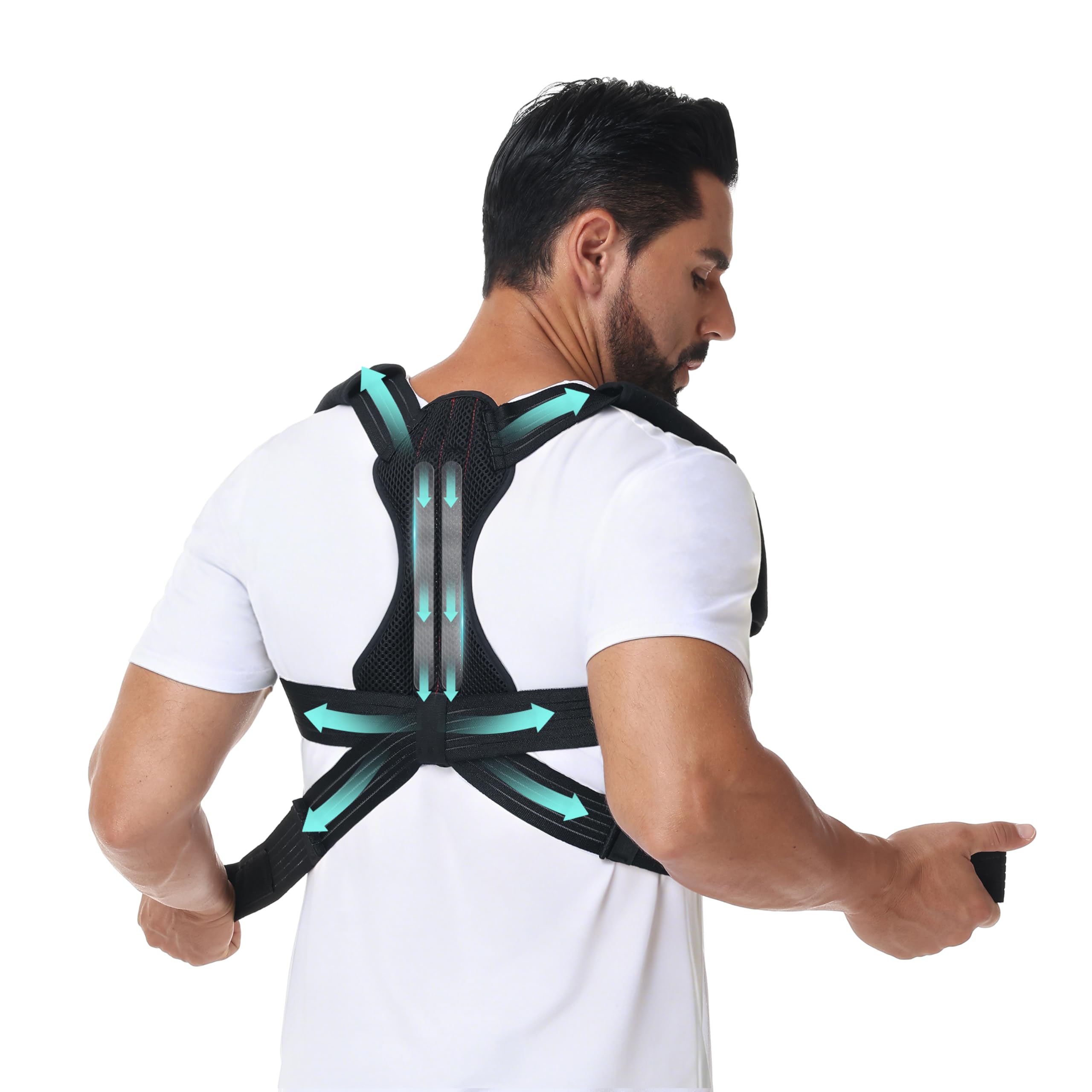 Rücken geradehalter, Upgegradeter Rücken Damen Herren，Posture Corrector，Gerader Rücken Geradehalter，Schultergurt haltungskorrektur，Linderung von Rückenschmerzen，Haltungskorrektur (M)