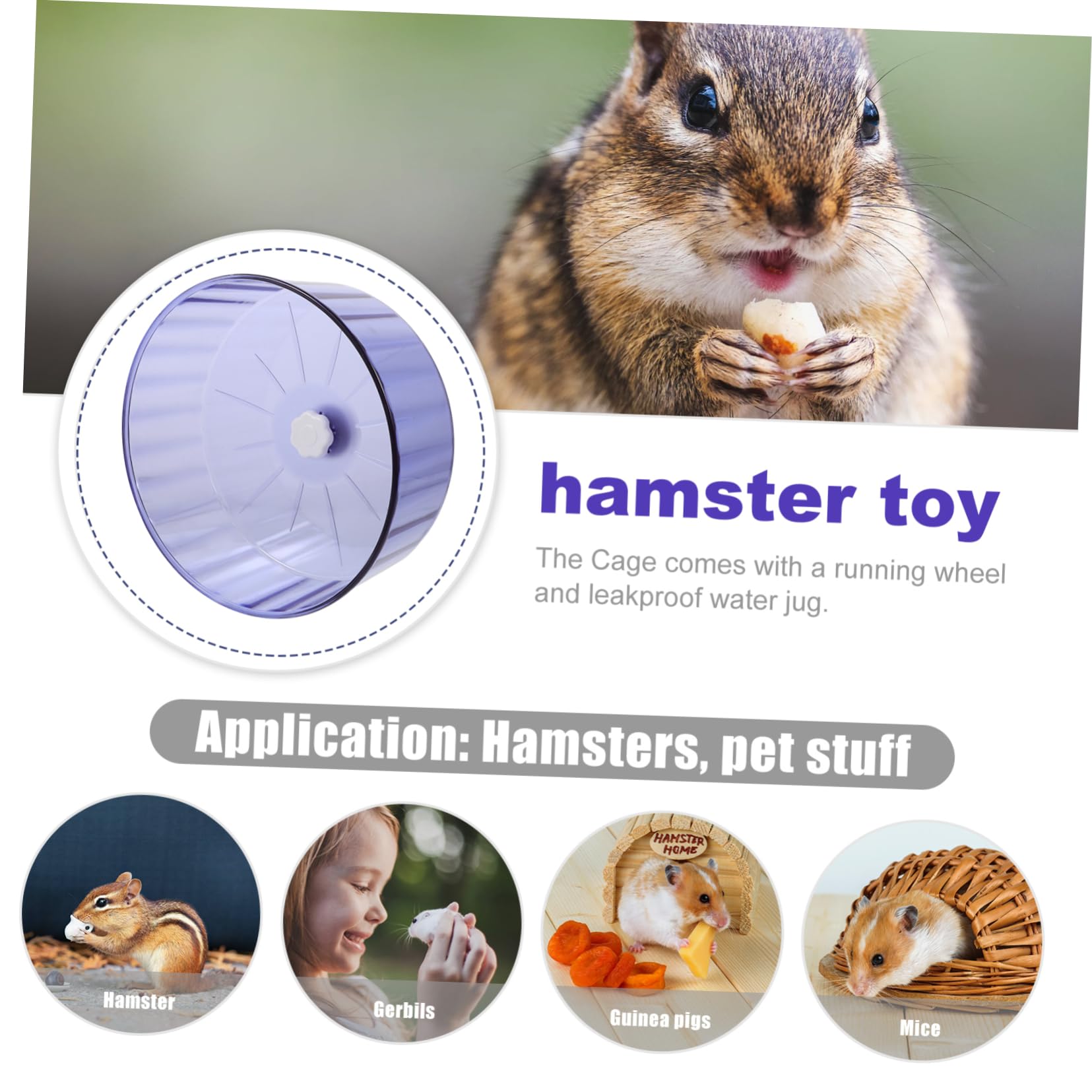 Jolie Roue pour Hamsters Souris Et Petits Animaux – Jouet Dexercice Silencieux Et Décoratif