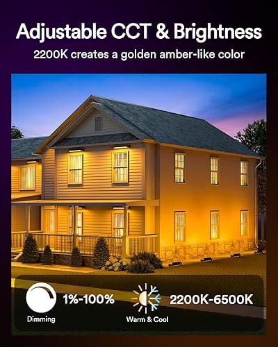 Miniatura 6 de Lumary Barra de luz inteligente para exteriores, 48 W RGBAIWW que cambia de color, barra de luz LED impermeable IP65 para patio, jardín, fiesta,