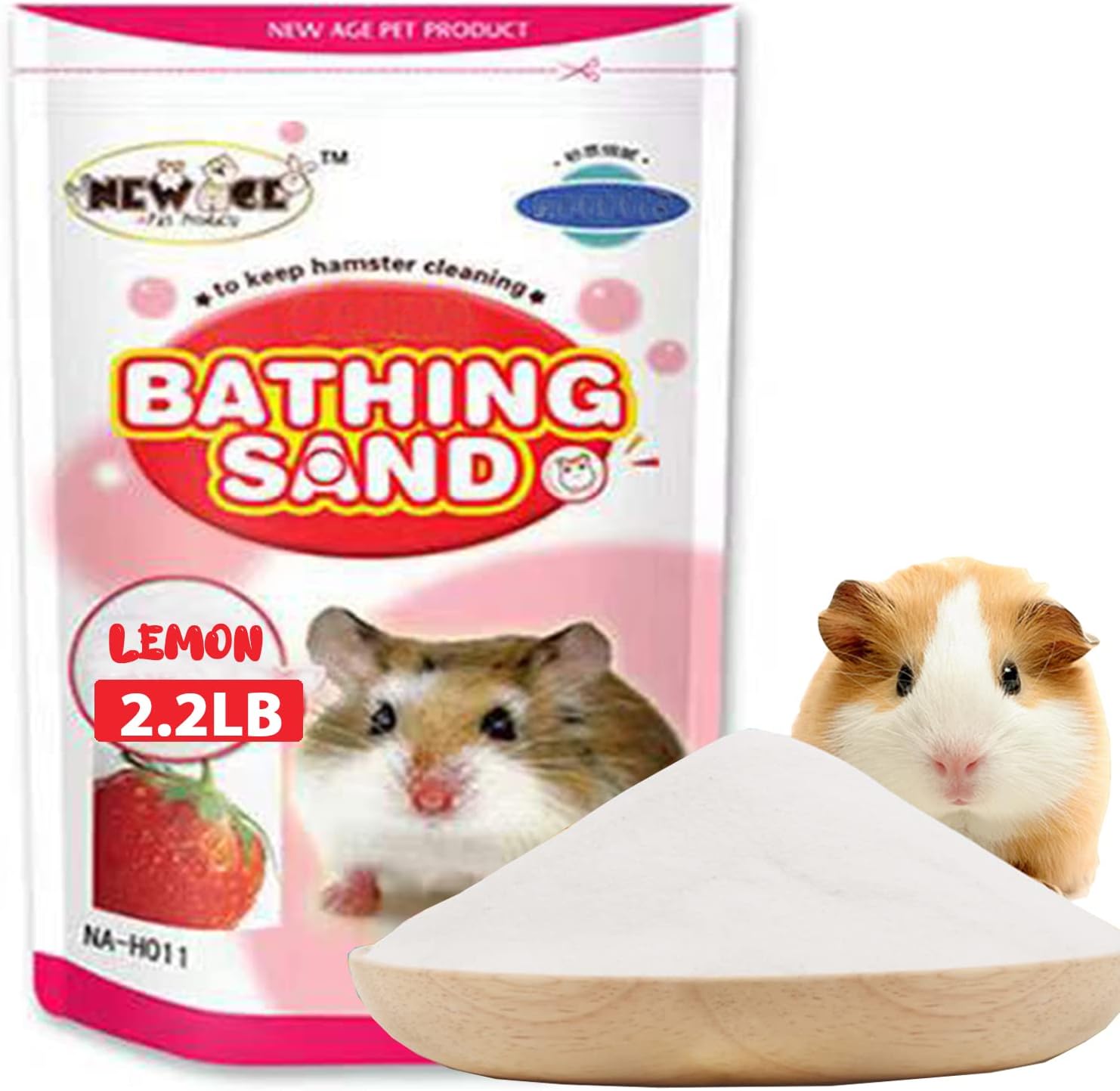 HERCOCCI 2.2LB Hamster Bath Sand Cleansing Potty Litter