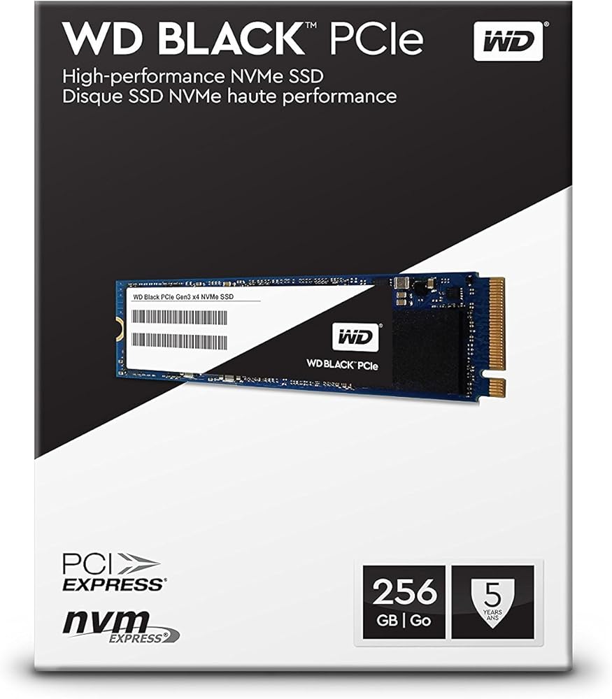 WD Black 256GB Performance SSD - 8 Gb/s M.2 PCIe NVMe Solid State Drive thumbnail 2