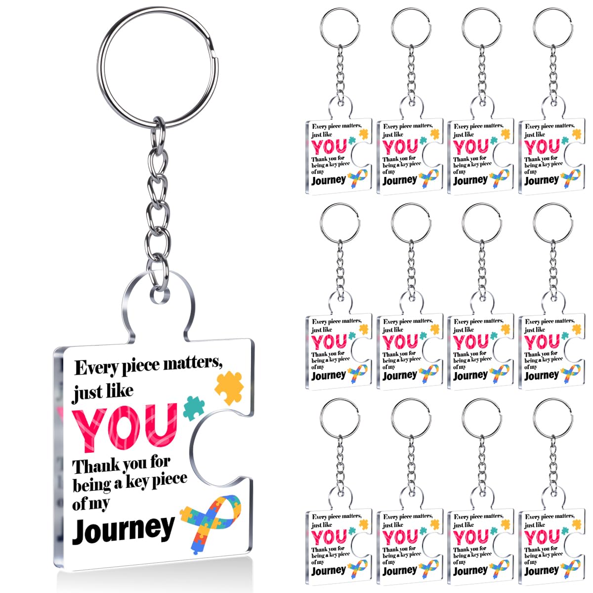 Team Appreciation Gifts Bulk Thank You Keychains for Coworkers