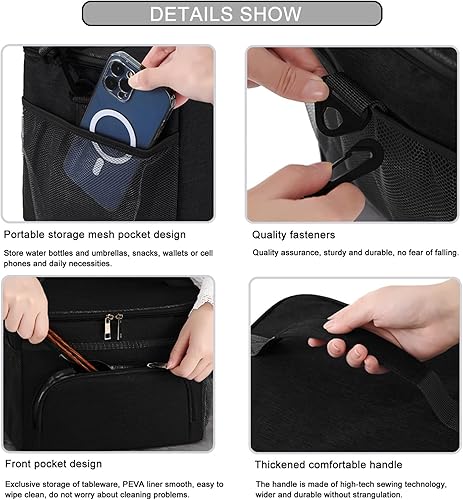 Miniatura 4 de Lonchera para mujer, lonchera grande aislada para hombres, bolsa plegable para hombres, reutilizable, a prueba de fugas, suave, para niños y