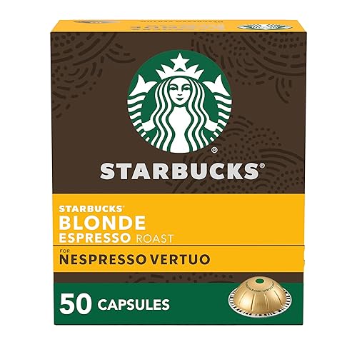 Starbucks by Nespresso Cápsulas de café para máquinas Nespresso Vertuo - Rubia Espresso ASEADO - 50 CUENTA