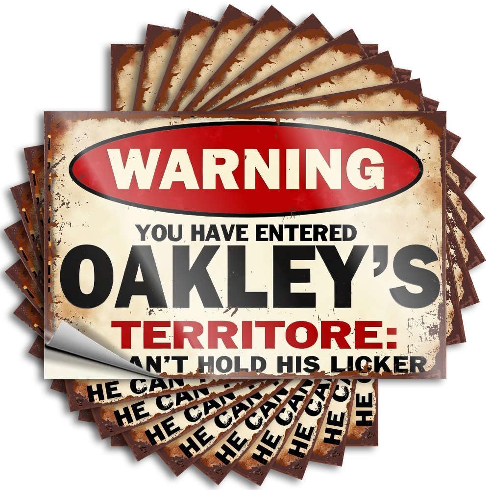 Coastal, Decal Hat Warning: Oakley's Territory. | Microfiber Garage Decor for Men(12X18CM)