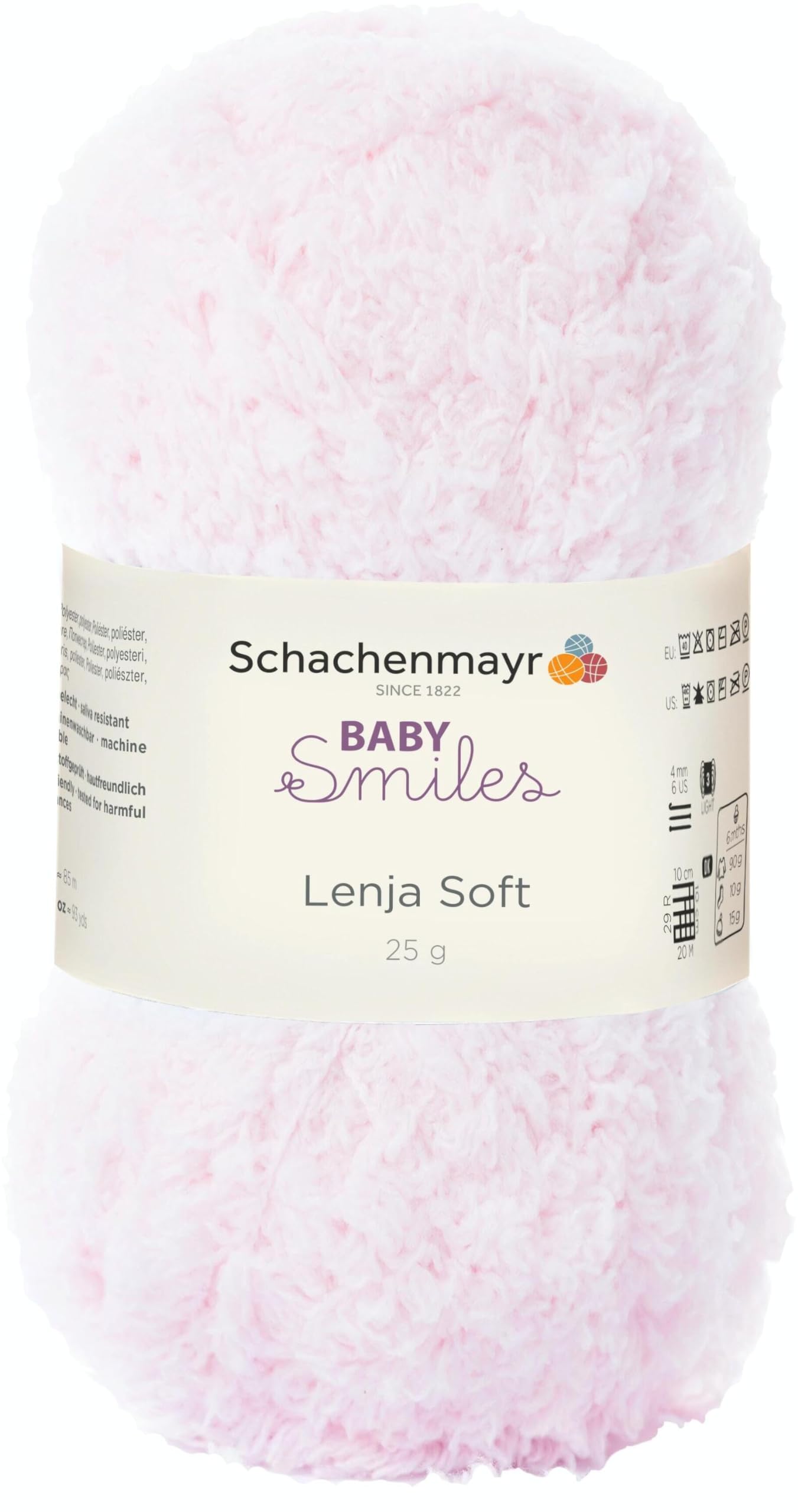 Schachenmayr baby smiles, Lenja soft, hand knitting yarn, crochet yarn, baby yarn, 9807560, wool, pink, 14 x 6 x 6 cm