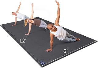 Extra Large Yoga Mat, 12'x6'/9'x6'/7'x5'/6'x4' (9MM) Extra Wide and Thick Exercise Mats for Home Gym Workout, Non-Slip, Soft for Women and Men Fitness, Ideal for Barefoot Yoga, Pilates, stretching