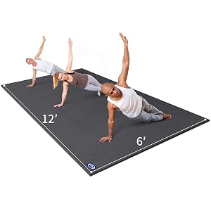 MRO Extra Large Yoga Mat 12x6 9x6 7x5 6x4 9MM Extra Wide and Thick Exercise Mats for Home