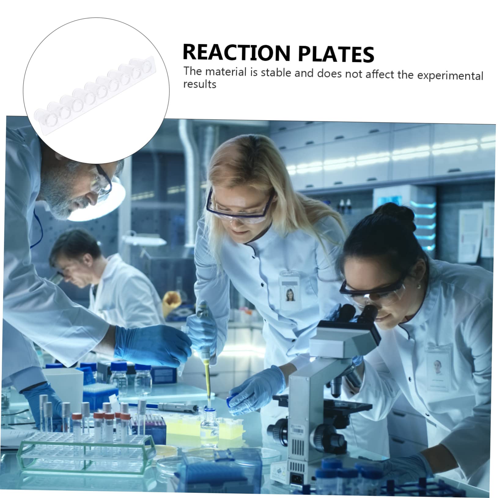 BESTonZON 20pcs Reaction Plate Gadget 9- Hole Reaction Plates Plastic Well Plates Laboratory Well Plate