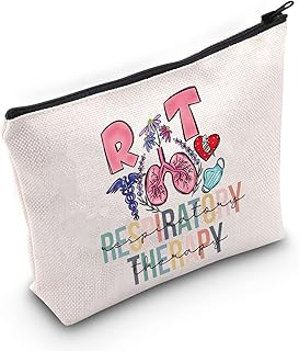 Respiratory Therapist Cosmetic Makeup Bag Respiratory Technician Gift Respiratory Tech Zipper Pouch Bag For RT Student Teacher (Respiratory Therapist)
