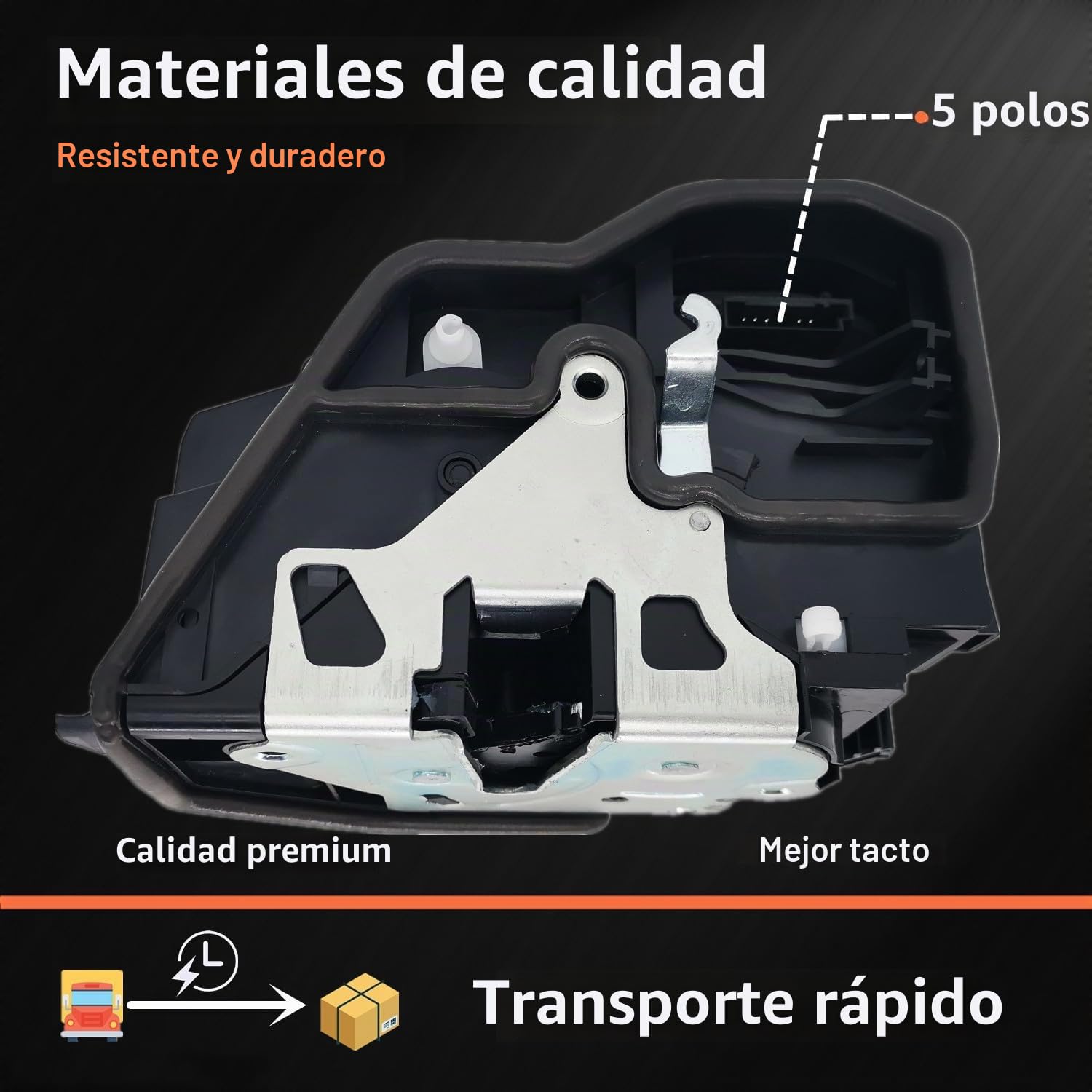 Genérico Trasera Izquierda Actuador de cerradura de puerta 5 pines para BMW Serie 1 E87 E88 F20 Serie 3 E90 E91 E92 F30 F31 Serie 5 E60 F10 F11 Serie 7 E65 E66 51227202147