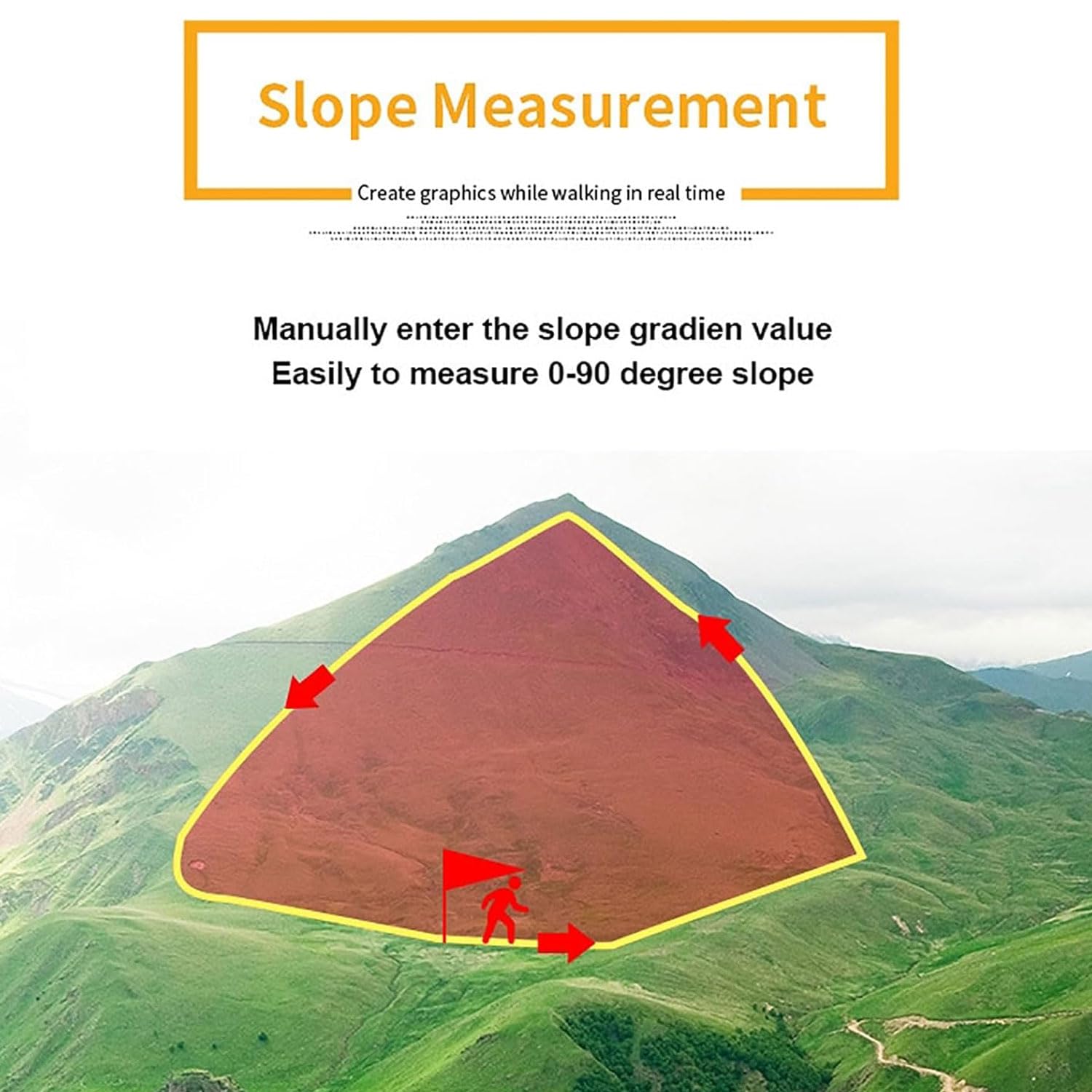 Medidor Topográfico GPS, Equipo Topográfico Portátil Amarillo Con Pantalla De 2,4 Pulgadas, Seguimiento De Figura/LCD Retroiluminado/impermeable, Receptor GNSS Herramienta De Vigilancia Para Granja