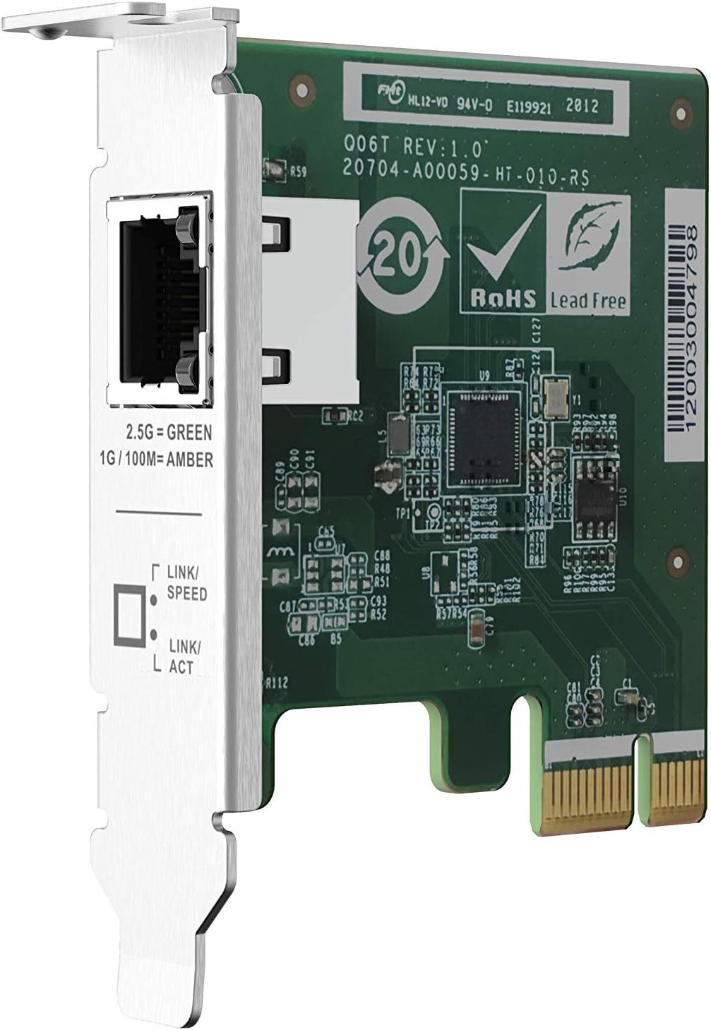 QNAP QXG-2G1T-I225 Single Port 2.5GbE 4-Speed Network Card