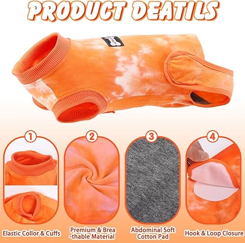 Miniatura 2 de EMUST Traje de recuperación para perros, traje de cirugía antilamidas para perros machos y hembras, alternativa de cono suave después de la cirugía