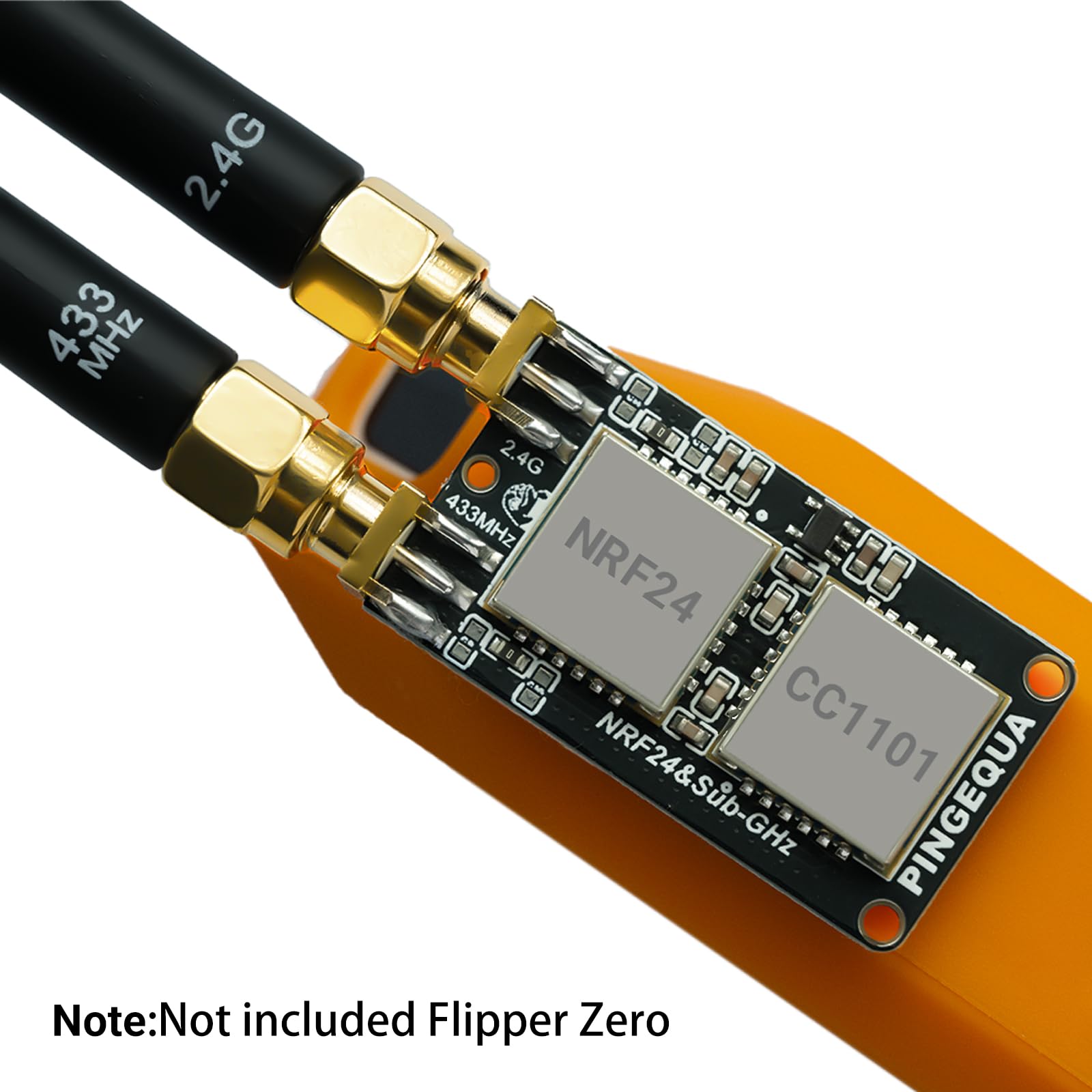 nRF24L01 + CC1101 RF 2-in-1 Development Board for Flipper Zero, Ultra-Compact 2.4GHz & 433MHz, High Performance, Auto-Switch (mit 3D-gedrucktem Gehäuse) RF Lab App-Ready White