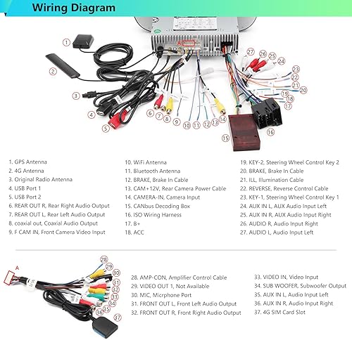 Miniatura 8 de XTRONS Estéreo de coche de un solo DIN para Fiat 500 Android 12 Octa Core 4 GB RAM 64 GB ROM reproductor de radio de coche pantalla táctil IPS de 7