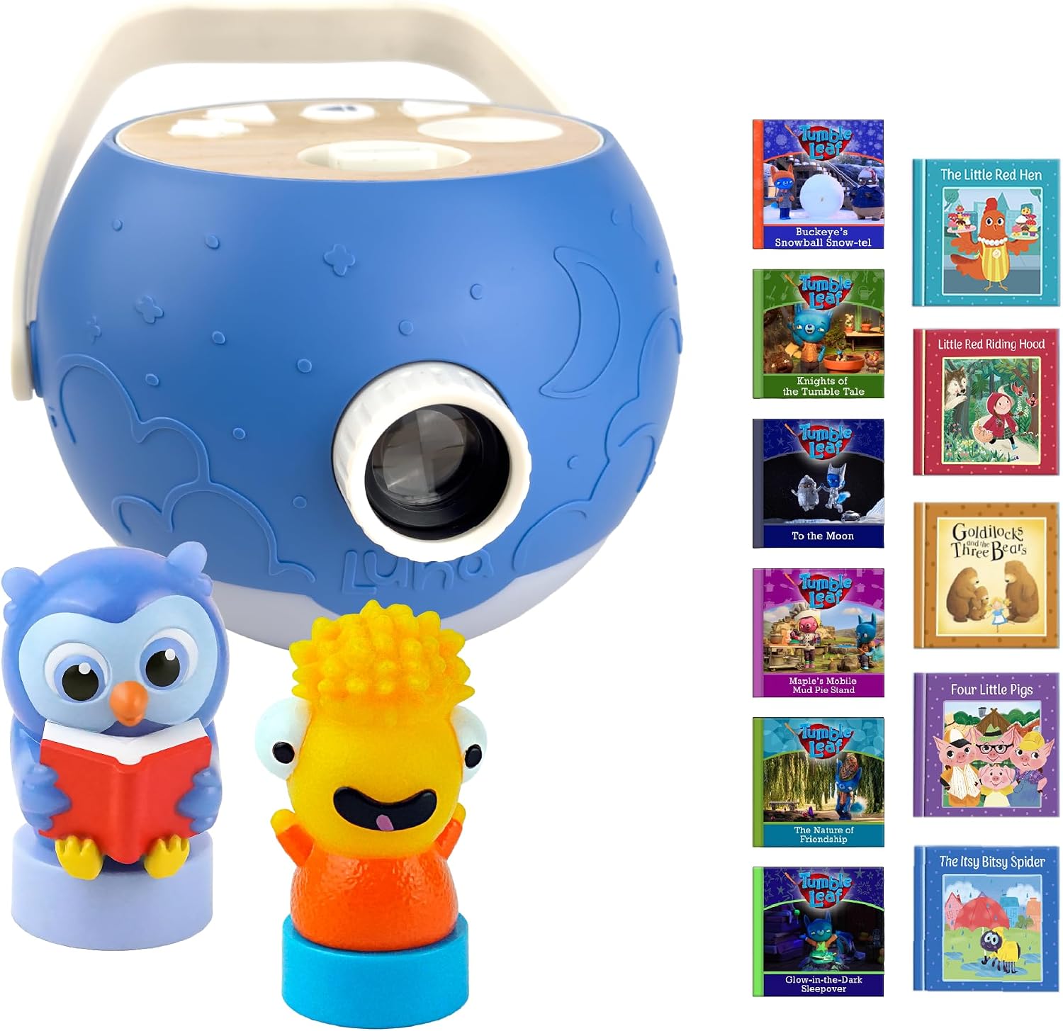 Kids Book Projector - 6 Tumble Leaf & 5 Fairytale Stories, 5 Songs, Ages 3+