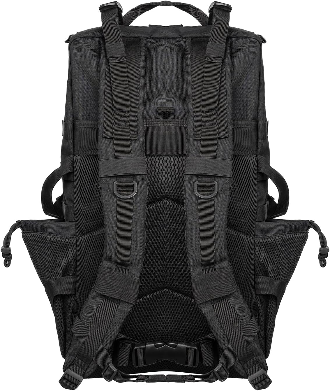 55L Military Tactical Backpack - Bug Out Bag with MOLLE System for Hiking(Black)