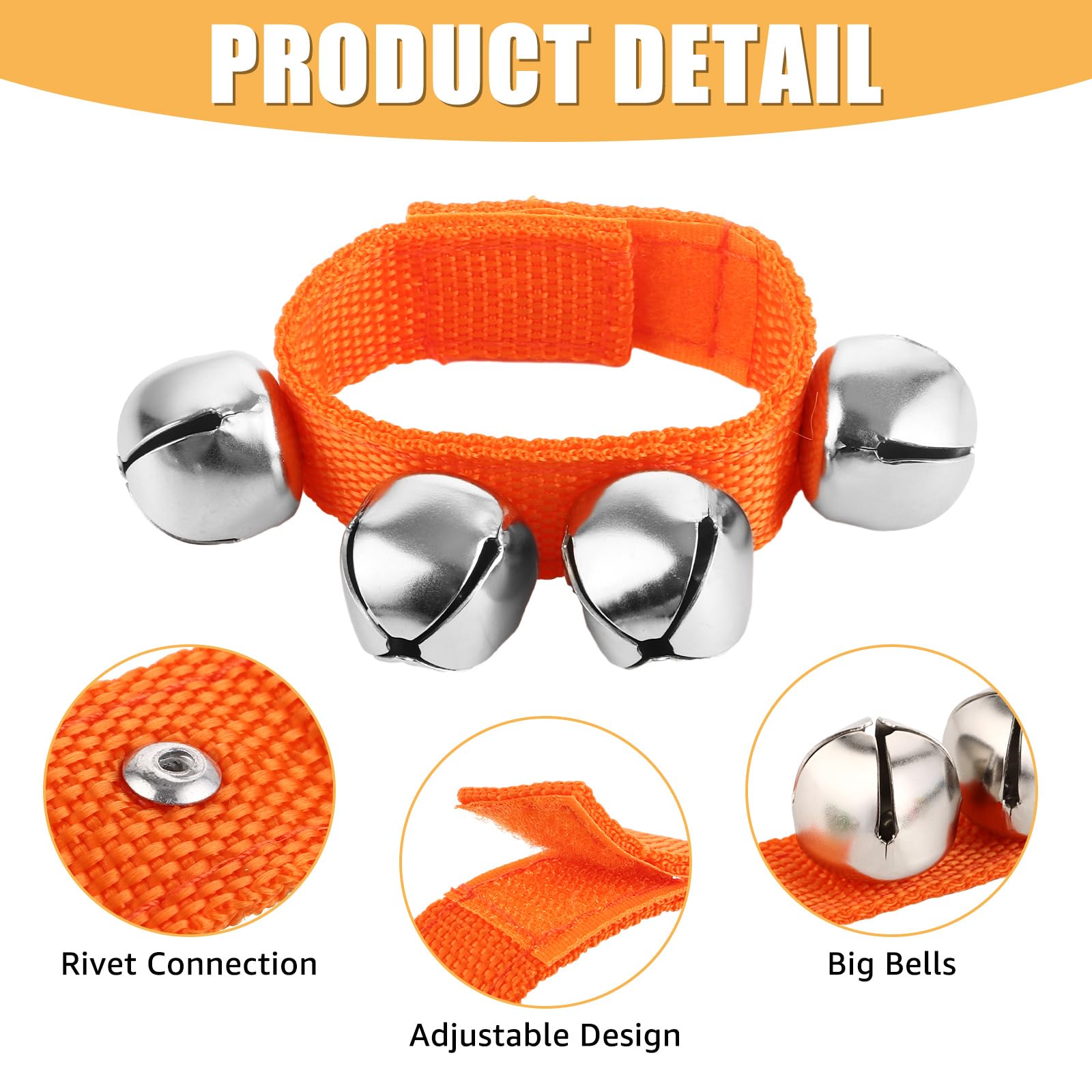 STARVAST 18 Stück Handgelenk Glocken,6 Farben Glocken Armbänder,Glockenband Set,Percussion Spielzeug Glöckchen Baby Kinder Band mit Strong Straps für Arme und Füße