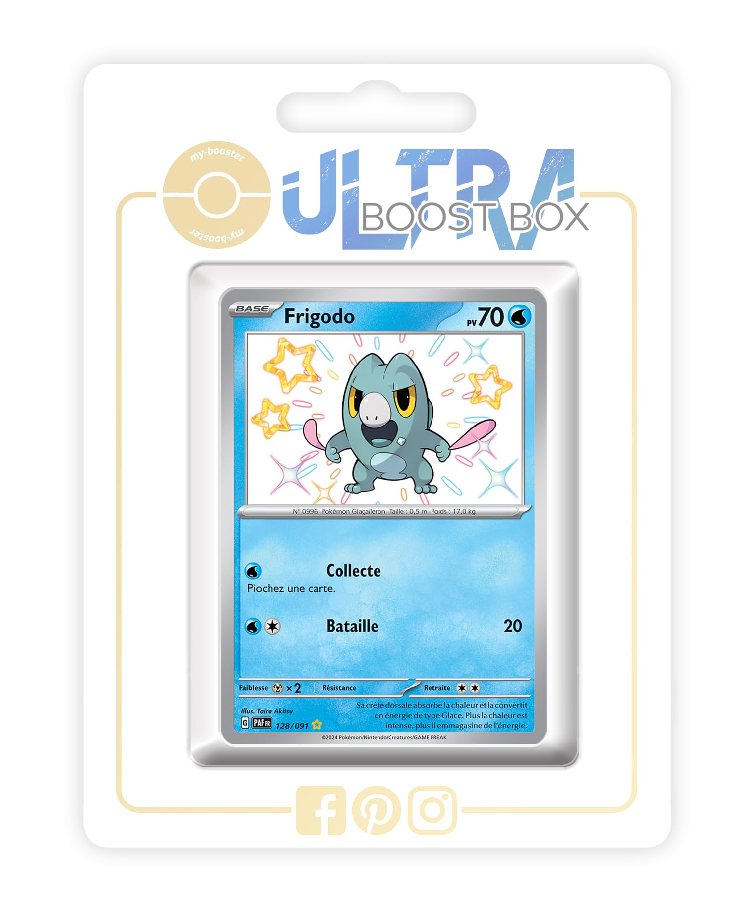 Frigodo (Frigibax) 128/091 Shiny - my-booster X Écarlate et Violet 4.5 - Destinées de Paldea Box of 10 Pokemon French Cards