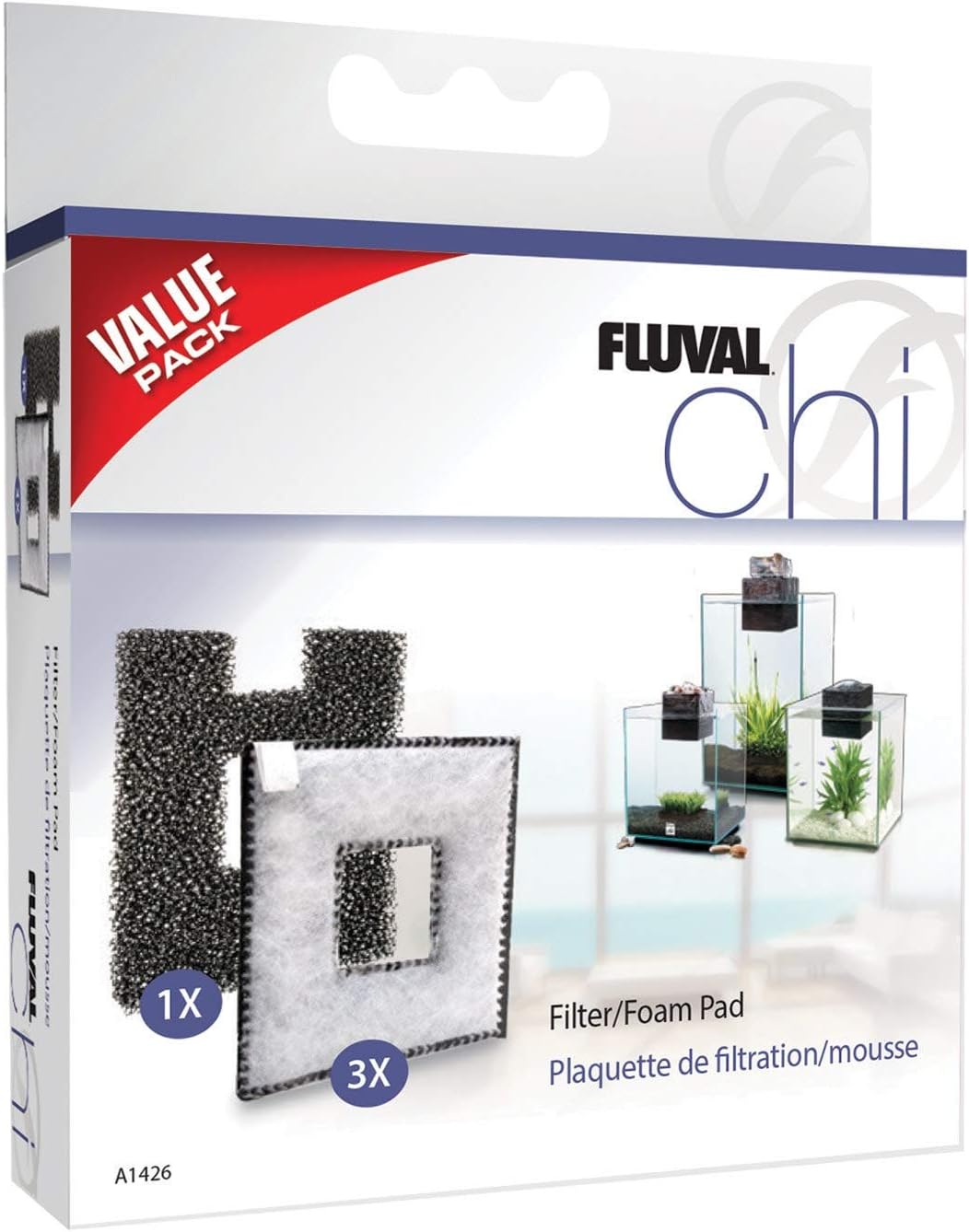 FluvalChi Filter Pad, Foam Pad 4 Pack Value Pack