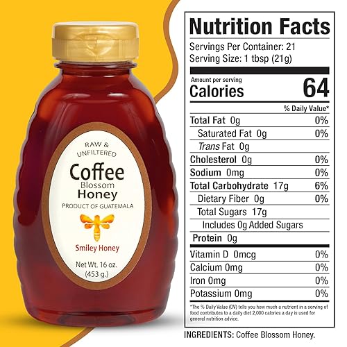 Miniatura 5 de Smiley Honey, Cruda y sin filtrar, miel de Florida, siempre fresca, siempre sabrosa (1 libra, miel de azahar)