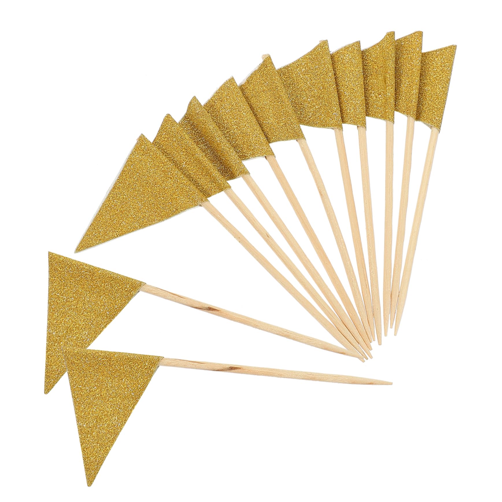Pennant Flag Cake 12pcs Mini Pennant Flags for Cupcakes Food Toothpick Flags Party Fruits Picks Dessert Decor