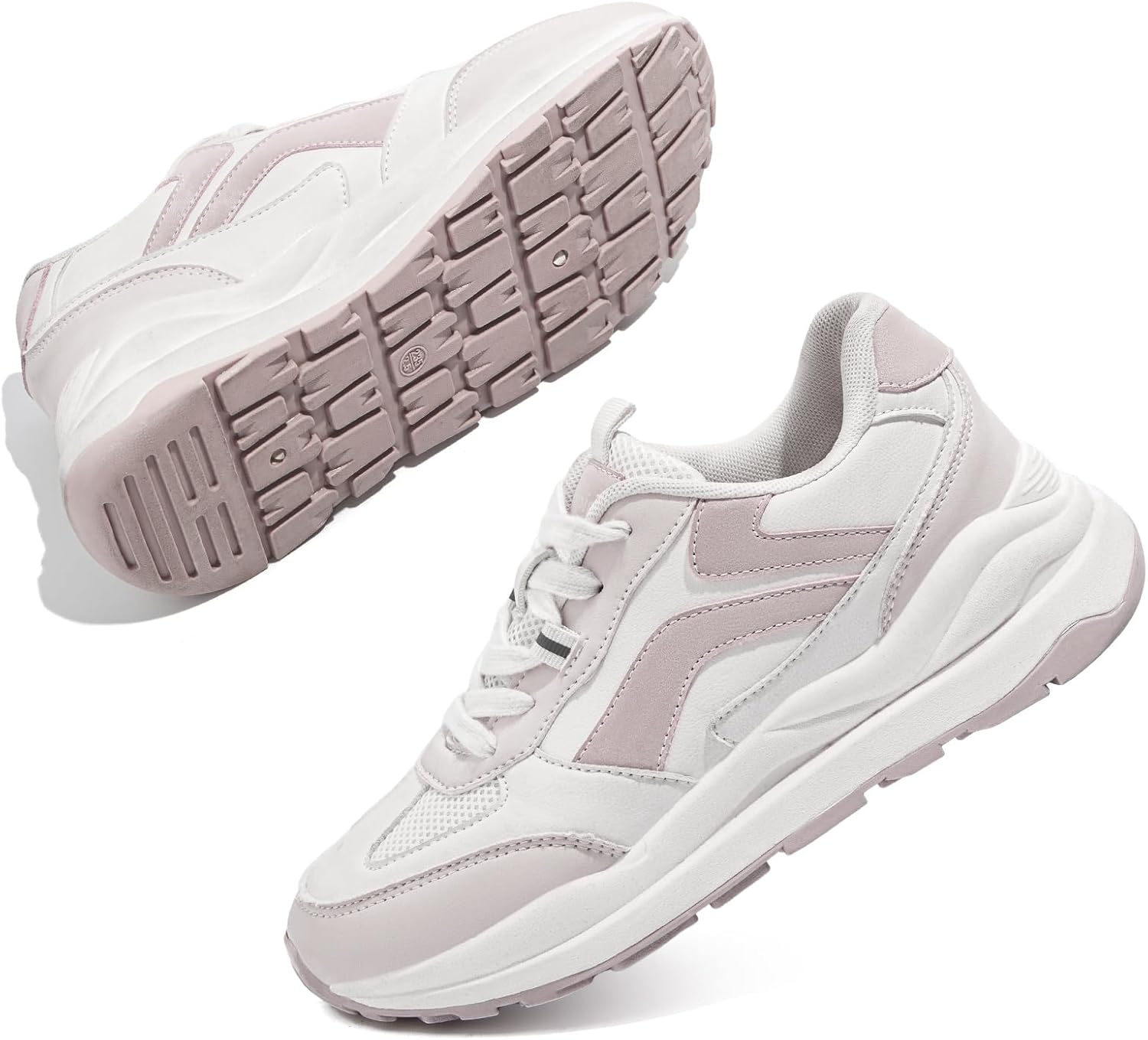 Tuopin Sneakers for Women Breathable Mesh Sneakers Non-Slip Walking Shoes Lace Up Shoes for Women Fashion Sneakers - Image 3