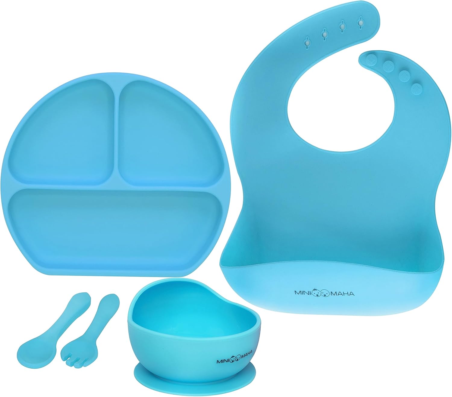 BPA Free Baby Weaning Set by MINI MAHA ® 5Pcs Weaning Set Baby