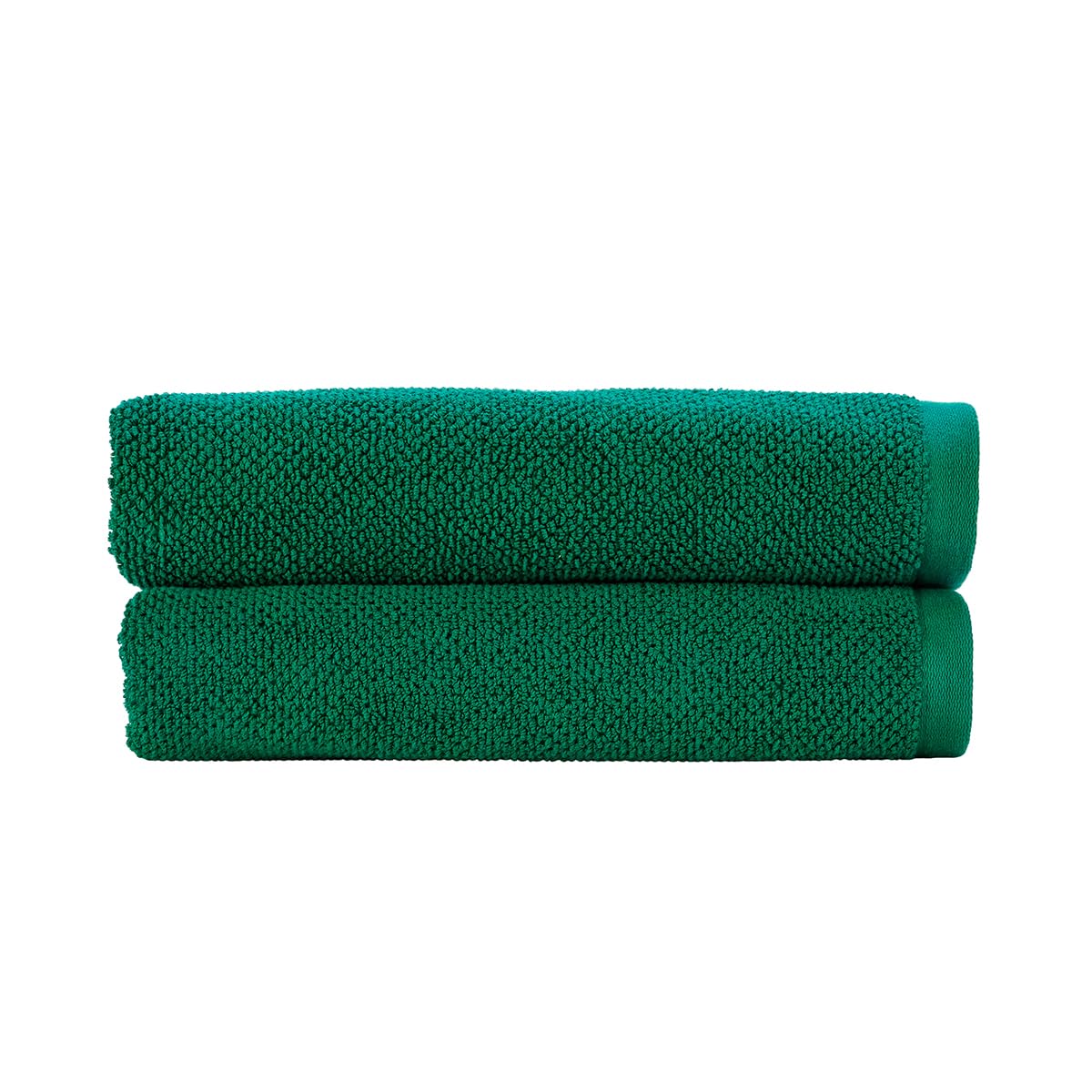Christy Brixton Bath Towel Set | Pack of 2 | Invigorating Textured Finish | Super Absorbent | Luxury Bathroom Towels | Emerald Green — image 1