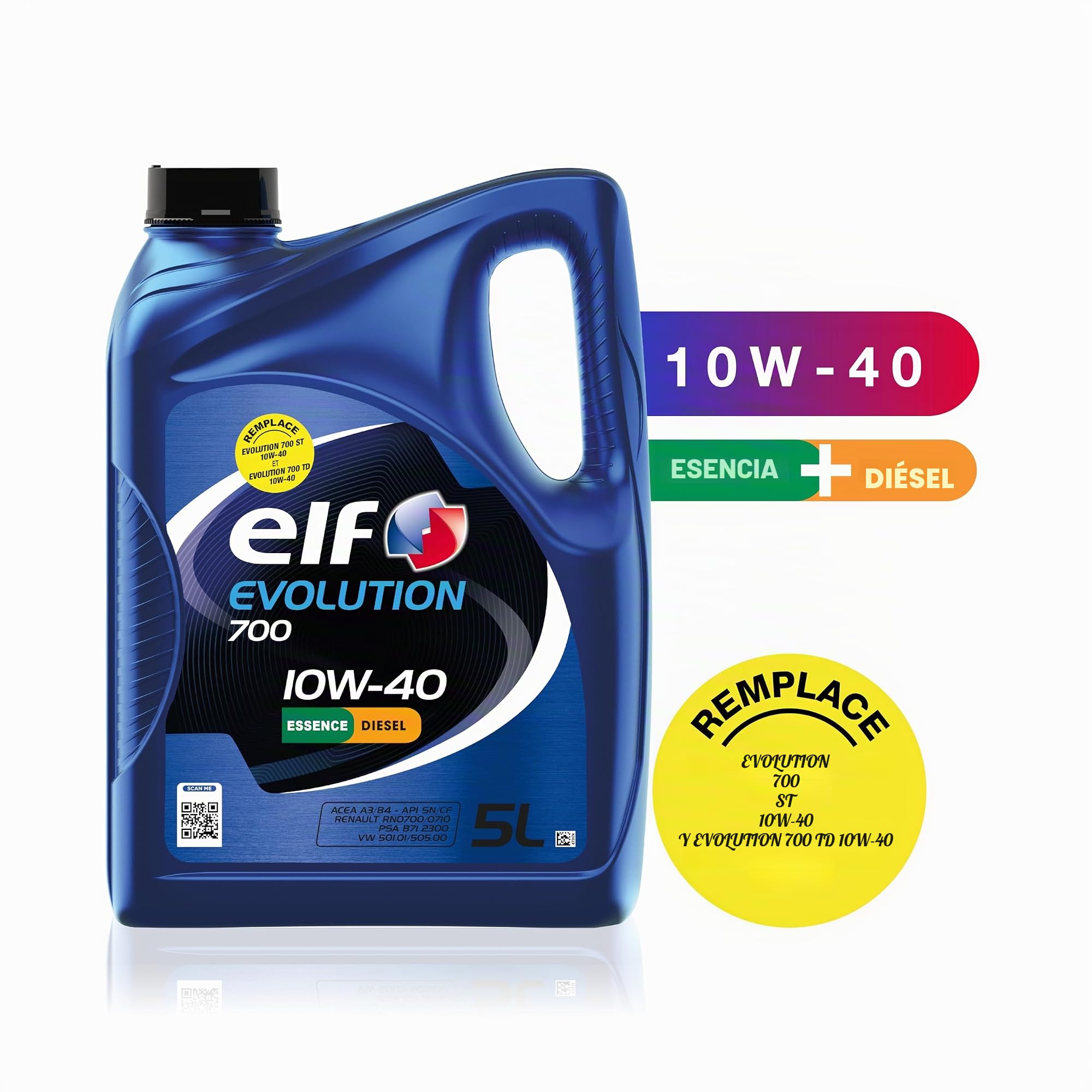 Olio motore - ELF - Evolution 700 10W-40 - 5L