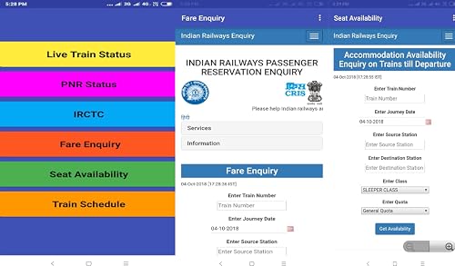 Indian Railway Reservation Status