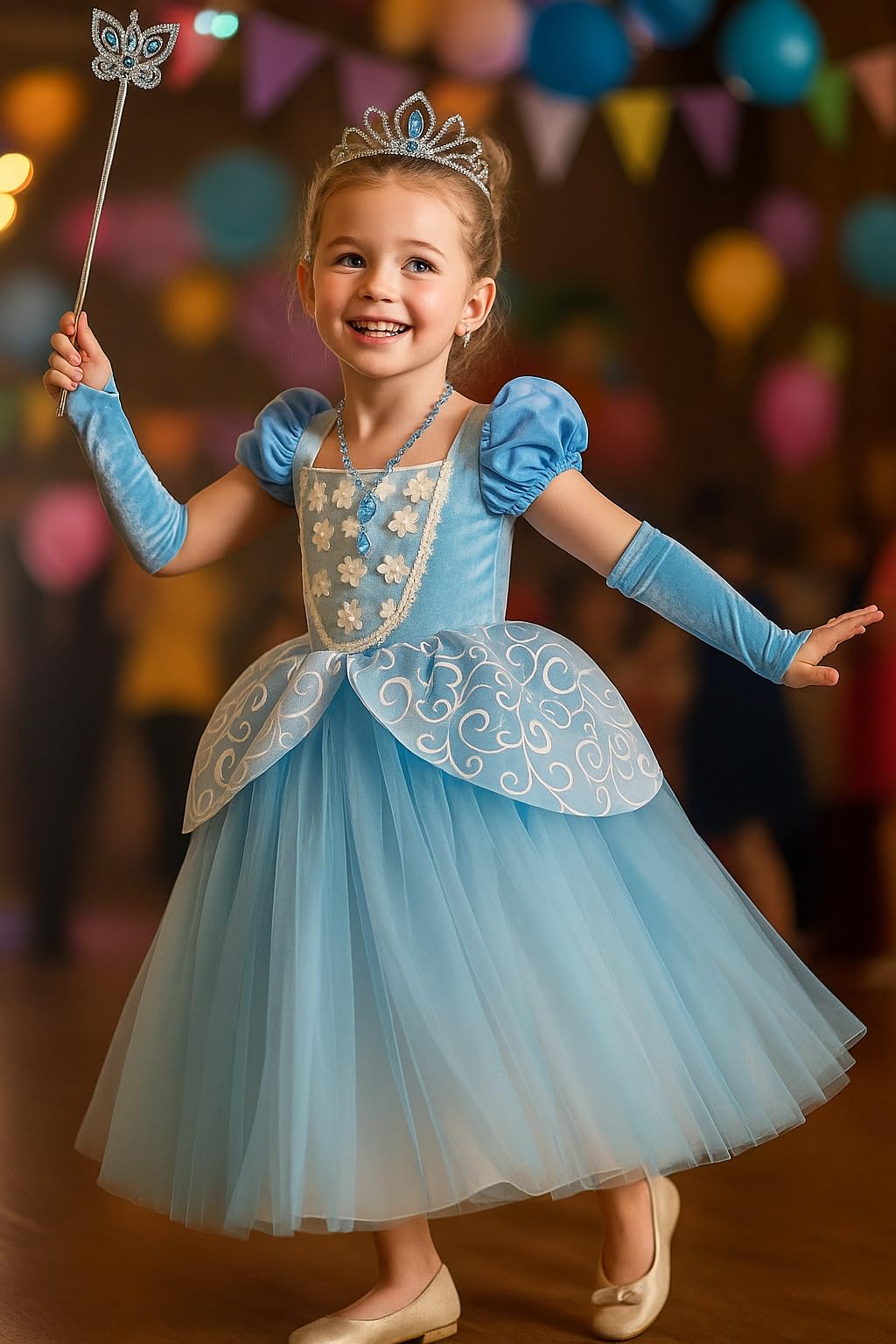 Cinderella Kostüm Kleid Für Kinder Mädchen Princess Kostüm Halloween Fancy Party Dress up Outfit Cosplay Kleider