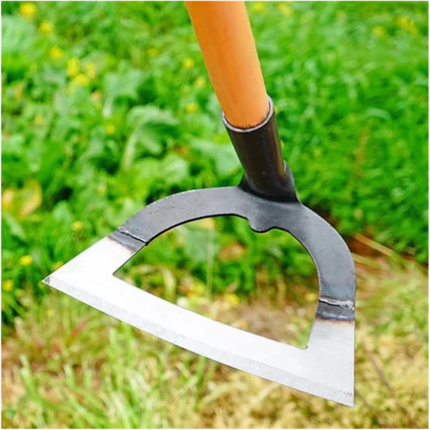 Hollow Moe Pielenie Grabie La-saving Pielenie I Spulchnianie Gleby Artifact Brona Ręczna Stalowa Motyka Do Pielenia Motyka Narzędzie Do Farmy Hoe Ogrodnictwo, Natural, 23cm