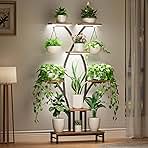 Plant Stand Indoor with Grow Lights - 7 Tiered Metal Corner Shelf for Multiple Plants, 63