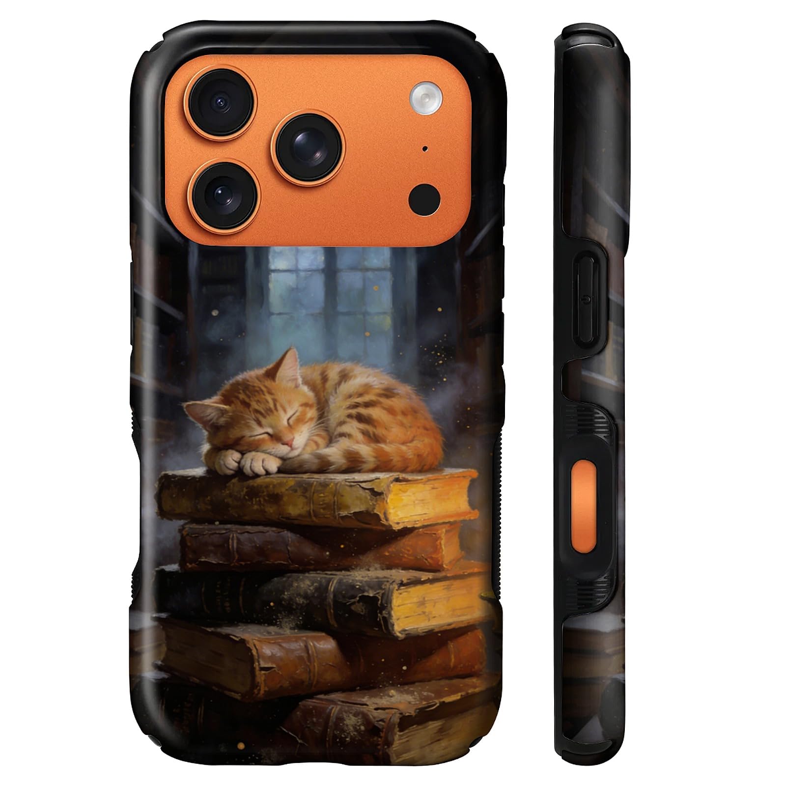 Coque iPhone 17 Pro Max Magsafe pour passionnés de lecture design bibliothèque et chat - 8