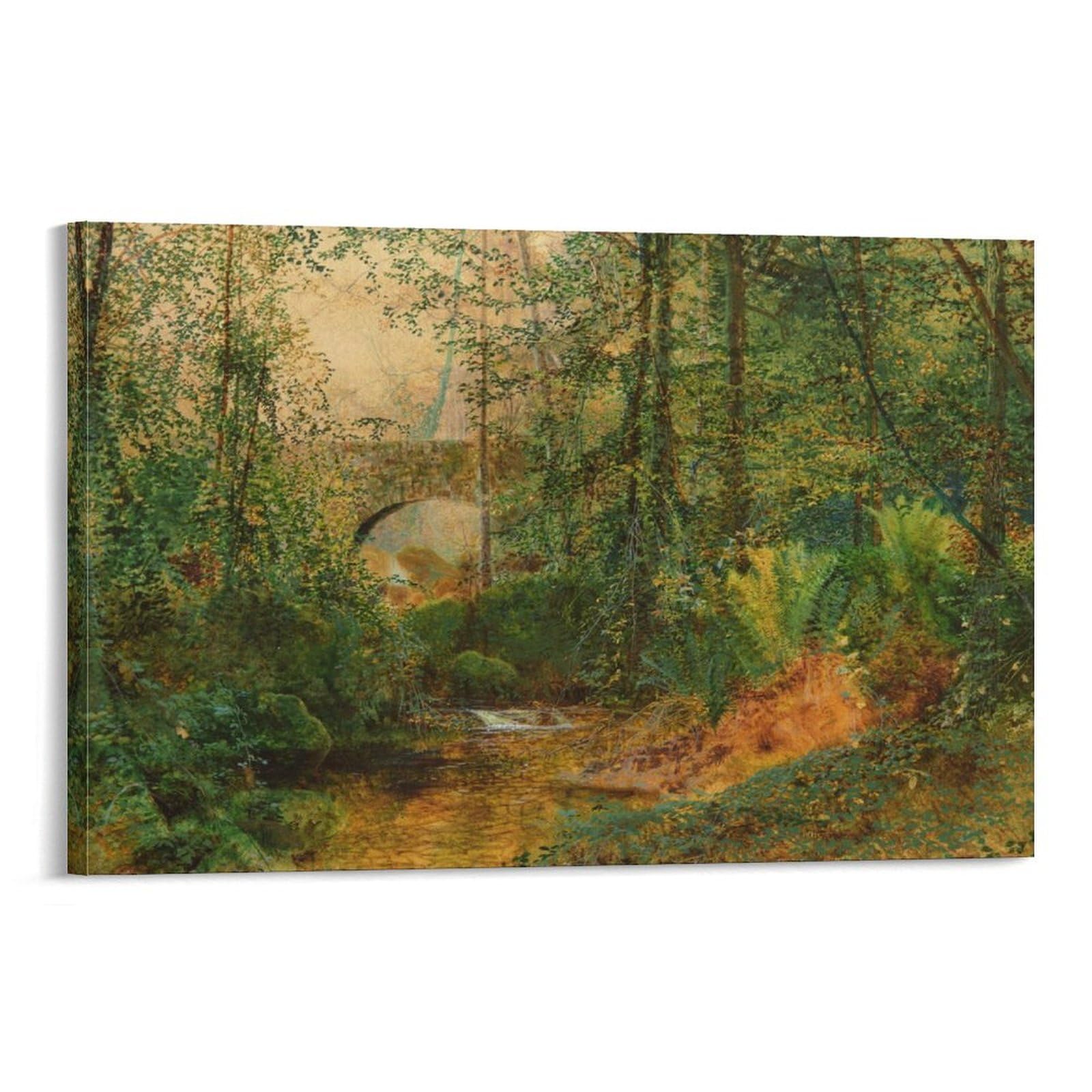 River Landscape By John_Atkinson_Grimshaw Wall Art Prints Poster Art Poster Canvas Painting Decor Wall Print Photo Home Modern Decorative Posters 24x36inch(60x90cm)