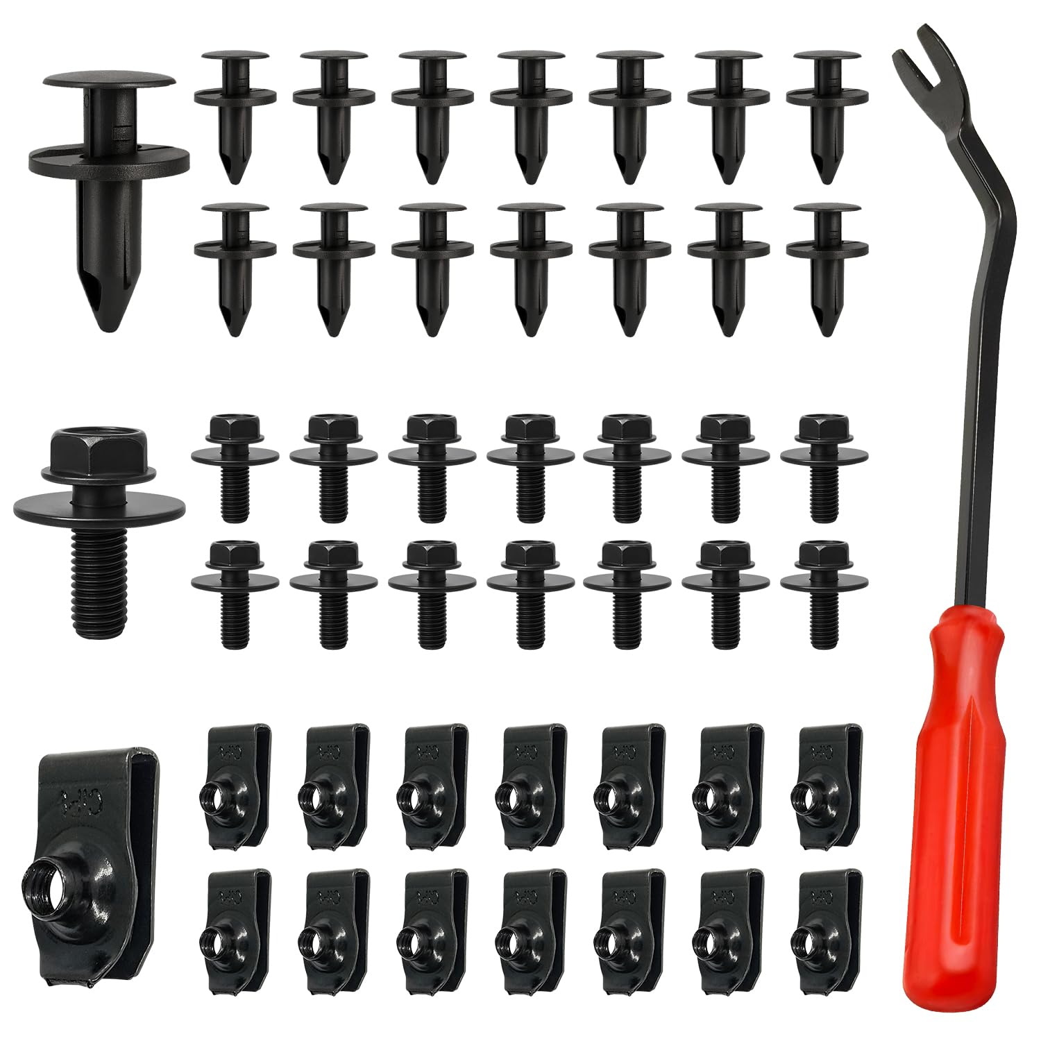 45PCS Universal Automotive Clip - Fender Clips Fender Liner Clips Engine Splash Guard Bolts Splash Shield Guard Under