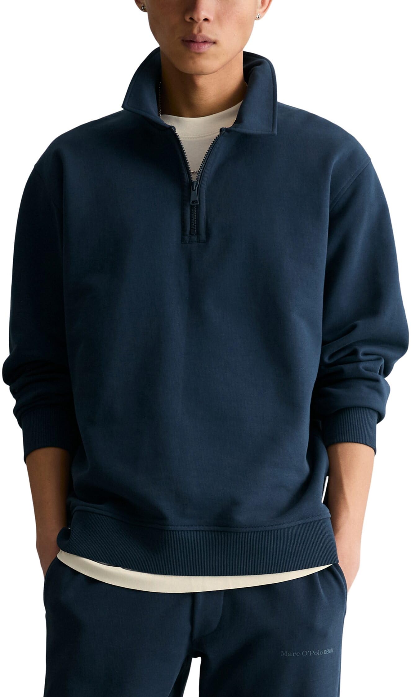 Marc OߴPolo Denim Herren Troyer aus Bio-Baumwolle Relaxed Fit