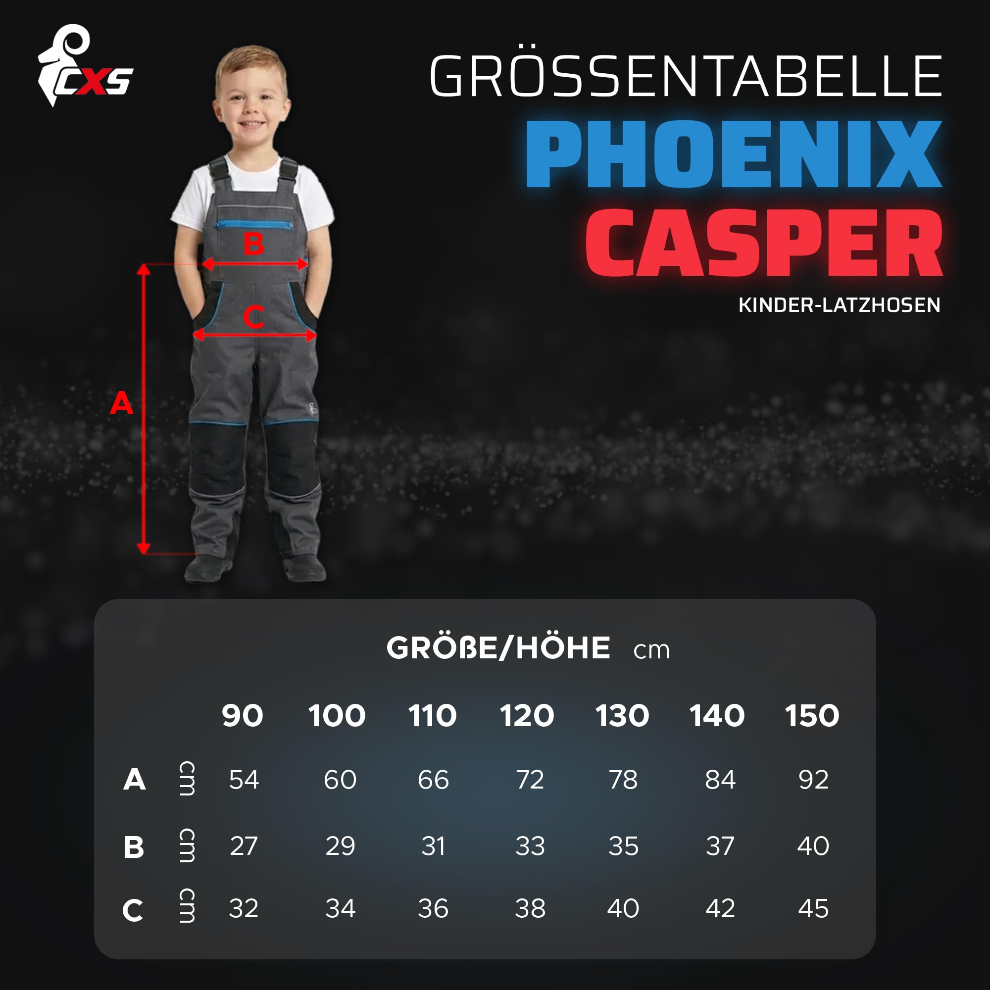CXS Pinocchio/Woody/Camo Tuta da Lavoro per Bambini, Tuta da Bambino, Pantaloni da Lavoro per Bambini, Pantaloni da Giardino per Bambini