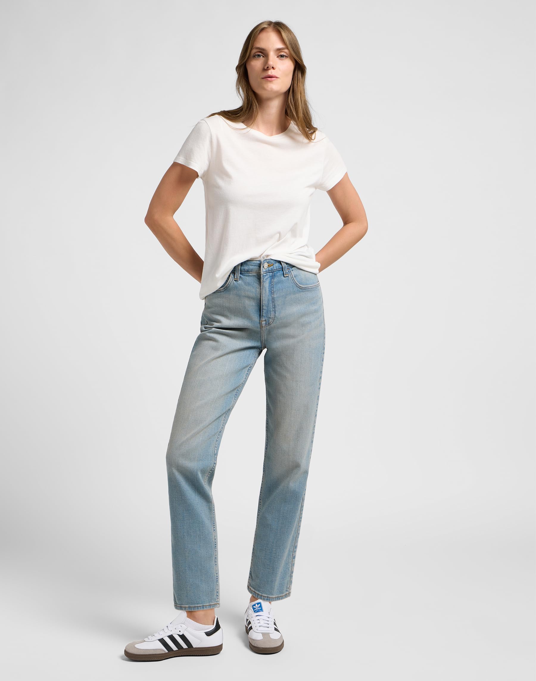 Jean Mom pour Femme, Taille Haute, Jambe Droite