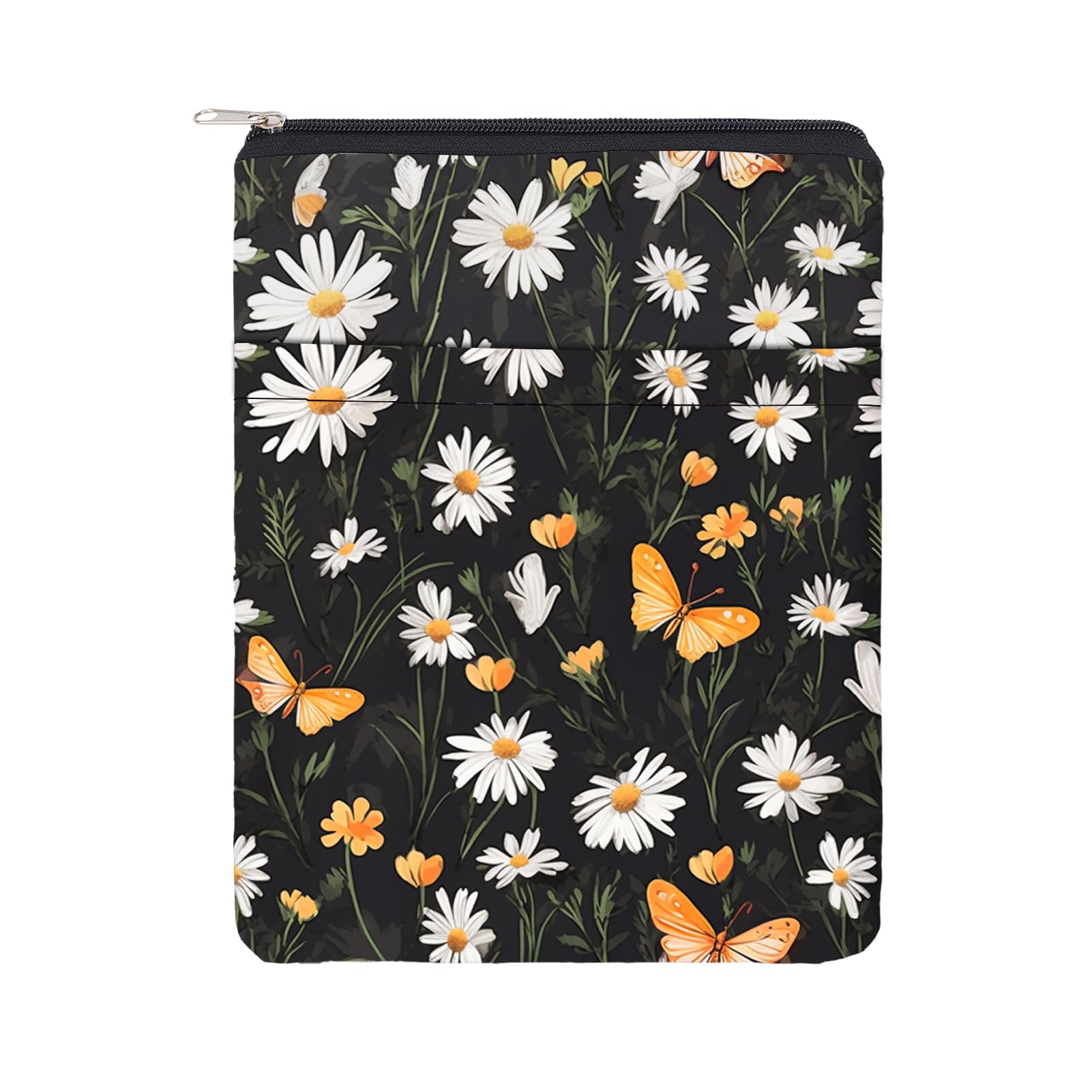 NICENEEDED Book Sleeve with Butterfly Sunflower Design