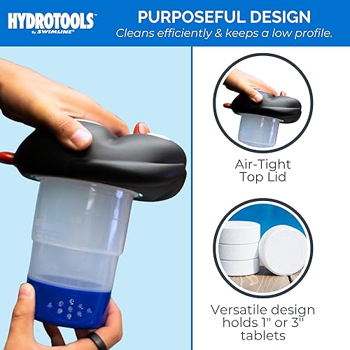 Miniatura 3 de HydroTools by Swimline - Dispensador flotante de productos químicos de gran capacidad con forma de pingüino