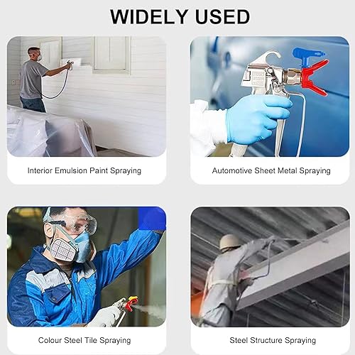 Miniatura 2 de LAIBOREC Kit de pistola de pintura sin aire, 9 piezas con 2 puntas 517 y protector de boquilla, 5 filtros de pistola pulverizadora de pintura sin