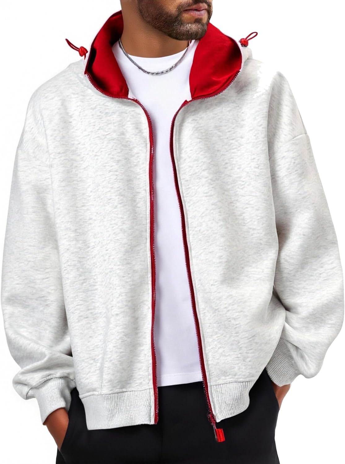 Winter Jacket Men 2025 Sweatshirt Long Sleeve Big and Tall Lightweight Warm Coats Mens Fashion Cloth