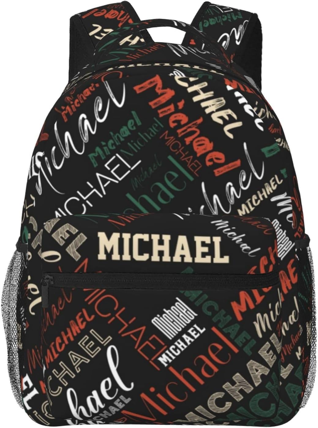 Custom Name Backpack, Personalized Backpack with Name, Customized Travel Casual Backpack Gifts for Men Women Black